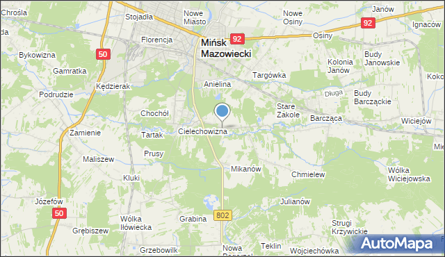 mapa Marianka, Marianka gmina Mińsk Mazowiecki na mapie Targeo